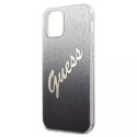 Guess GUHCP12LPCUGLSBK iPhone 12 Pro Max 6,7" czarny/black hardcase Glitter Gradient Script