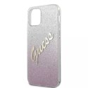 Guess GUHCP12LPCUGLSPI iPhone 12 Pro Max 6,7" różowy/pink hardcase Glitter Gradient Script