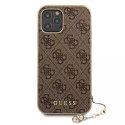 Guess GUHCP12MGF4GBR iPhone 12/12 Pro 6,1" brązowy/brown hardcase 4G Charms Collection