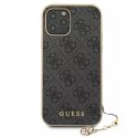 Guess GUHCP12MGF4GGR iPhone 12/12 Pro 6,1" szary/grey hardcase 4G Charms Collection