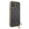 Guess GUHCP12MGF4GGR iPhone 12/12 Pro 6,1" szary/grey hardcase 4G Charms Collection