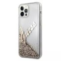 Guess GUHCP12MGLVSGO iPhone 12/12 Pro 6,1" złoty/gold hardcase Glitter Vintage Script