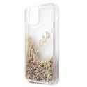 Guess GUHCP12MGLVSGO iPhone 12/12 Pro 6,1" złoty/gold hardcase Glitter Vintage Script