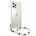 Guess GUHCP12MKPSWH iPhone 12/12 Pro 6,1" Transparent hardcase White Pearl