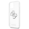 Guess GUHCP12MKS4GSI iPhone 12/12 Pro 6,1" Transparent hardcase 4G Silver Charms Collection