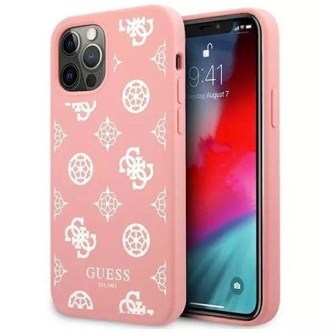 Guess GUHCP12MLSPEWPI iPhone 12/12 Pro 6,1" różowy/pink hard case Peony Collection