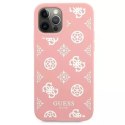 Guess GUHCP12MLSPEWPI iPhone 12/12 Pro 6,1" różowy/pink hard case Peony Collection