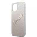 Guess GUHCP12MPCUGLSGO iPhone 12/12 Pro 6,1" złoty/gold hardcase Glitter Gradient Script