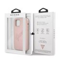 Guess GUHCP12MRSAVSRG iPhone 12/12 Pro 6,1" różowy/pink hardcase Saffiano Vintage Script