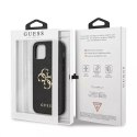 Guess GUHCP12MSA4GGBK iPhone 12/12 Pro 6,1" czarny/black hardcase Saffiano 4G Metal Logo