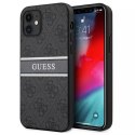 Guess GUHCP12S4GDGR iPhone 12 mini 5,4" szary/grey hardcase 4G Stripe