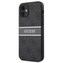 Guess GUHCP12S4GDGR iPhone 12 mini 5,4" szary/grey hardcase 4G Stripe