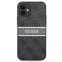 Guess GUHCP12S4GDGR iPhone 12 mini 5,4" szary/grey hardcase 4G Stripe