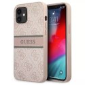 Guess GUHCP12S4GDPI iPhone 12 mini 5,4" różowy/pink hardcase 4G Stripe