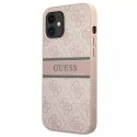 Guess GUHCP12S4GDPI iPhone 12 mini 5,4" różowy/pink hardcase 4G Stripe