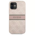 Guess GUHCP12S4GDPI iPhone 12 mini 5,4" różowy/pink hardcase 4G Stripe