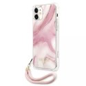 Guess GUHCP12SKSMAPI iPhone 12 mini 5,4" różowy/pink hardcase Marble Collection