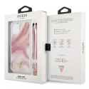 Guess GUHCP12SKSMAPI iPhone 12 mini 5,4" różowy/pink hardcase Marble Collection