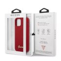 Guess GUHCP12SLSLMGRE iPhone 12 mini 5,4" czerwony/red hardcase Metal Logo Script