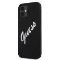 Guess GUHCP12SLSVSBW iPhone 12 mini 5,4" czarno biały/black white hardcase Silicone Vintage