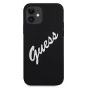 Guess GUHCP12SLSVSBW iPhone 12 mini 5,4" czarno biały/black white hardcase Silicone Vintage