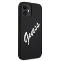 Guess GUHCP12SLSVSBW iPhone 12 mini 5,4" czarno biały/black white hardcase Silicone Vintage