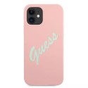 Guess GUHCP12SLSVSPG iPhone 12 mini 5,4" różowo zielony/green pink hardcase Silicone Vintage