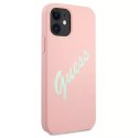 Guess GUHCP12SLSVSPG iPhone 12 mini 5,4" różowo zielony/green pink hardcase Silicone Vintage