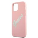 Guess GUHCP12SLSVSPG iPhone 12 mini 5,4" różowo zielony/green pink hardcase Silicone Vintage