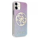 Guess GUHCP12SPCUGLBPG iPhone 12 mini 5,4" niebieski/blue hard case Glitter Gradient 4G Circle Logo