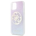 Guess GUHCP12SPCUGLBPG iPhone 12 mini 5,4" niebieski/blue hard case Glitter Gradient 4G Circle Logo