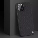 Coque robuste Nillkin Textured Case avec cadre en gel et nylon au dos iPhone 12 Pro Max noir