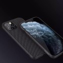 Coque robuste Nillkin Textured Case avec cadre en gel et nylon au dos iPhone 12 Pro Max noir