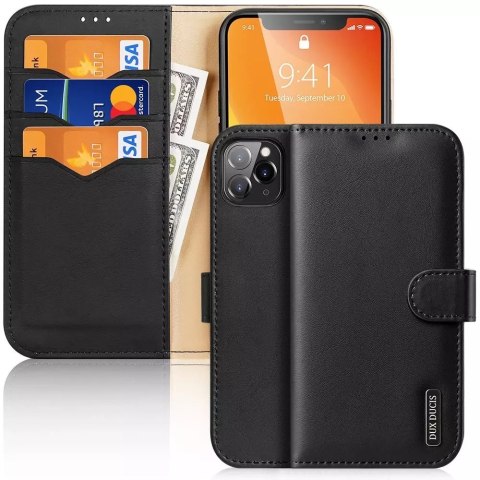 Dux Ducis Hivo Genuine Leather Bookcase type case for iPhone 11 Pro Max black