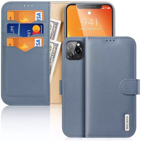 Dux Ducis Hivo Genuine Leather Bookcase type case for iPhone 11 Pro Max blue