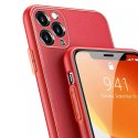 Dux Ducis Yolo elegant case made of soft TPU and PU leather for iPhone 11 Pro red