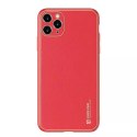 Dux Ducis Yolo elegant case made of soft TPU and PU leather for iPhone 11 Pro red