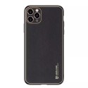 Dux Ducis Yolo elegant case made of soft TPU and PU leather for iPhone 12 Pro black