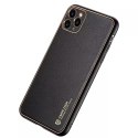 Dux Ducis Yolo elegant case made of soft TPU and PU leather for iPhone 12 Pro black