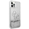 Guess GUHCP12MLG4GSI iPhone 12/12 Pro 6,1" srebrny/silver hardcase 4G Big Liquid Glitter