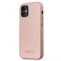 Guess GUHCP12SIGLRG iPhone 12 mini 5,4" różowo-złoty/rose gold hardcase Iridescent