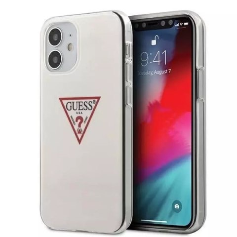 Guess GUHCP12SPCUCTLWH iPhone 12 mini 5,4" biały/white hardcase Triangle Collection