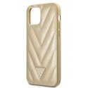 Guess GUHCP12SPUVQTMLBE iPhone 12 mini 5,4" złoty/gold hardcase V-Quilted Collection