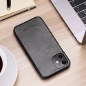 ICarer Curved Edge Vintage Folio Genuine Leather Bookcase type case for iPhone 12 Pro Max black (RIX1202 black)