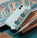 Kingxbar Sweet Series case decorated with original Swarovski crystals iPhone 12 Pro / iPhone 12 green