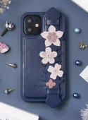 Kingxbar Sweet Series case decorated with original Swarovski crystals iPhone 12 mini blue