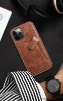 Nillkin Aoge Leather Case genuine leather protective wallet cover iPhone 12 mini black