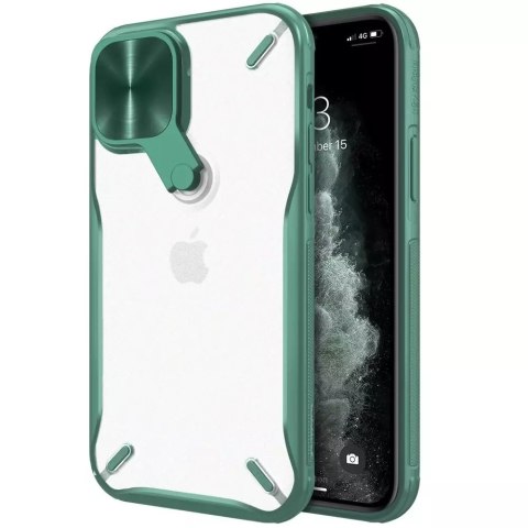 Nillkin Cyclops Case durable phone case with a camera cover and foldable kickstand iPhone 12 Pro / iPhone 12 green