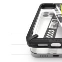 Ringke Fusion X Design durable PC Case with TPU Bumper for iPhone 12 Pro / iPhone 12 black (Ticket band) (XDAP0022)