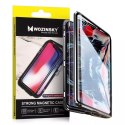 Wozinsky Full Magnetic Case 360 Magnetic Case Couverture avant et arrière avec verre intégré iPhone 12 Pro Max noir et transpare